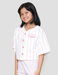 Nevada Knit Baseball Stripe Kaos Anak Perempuan