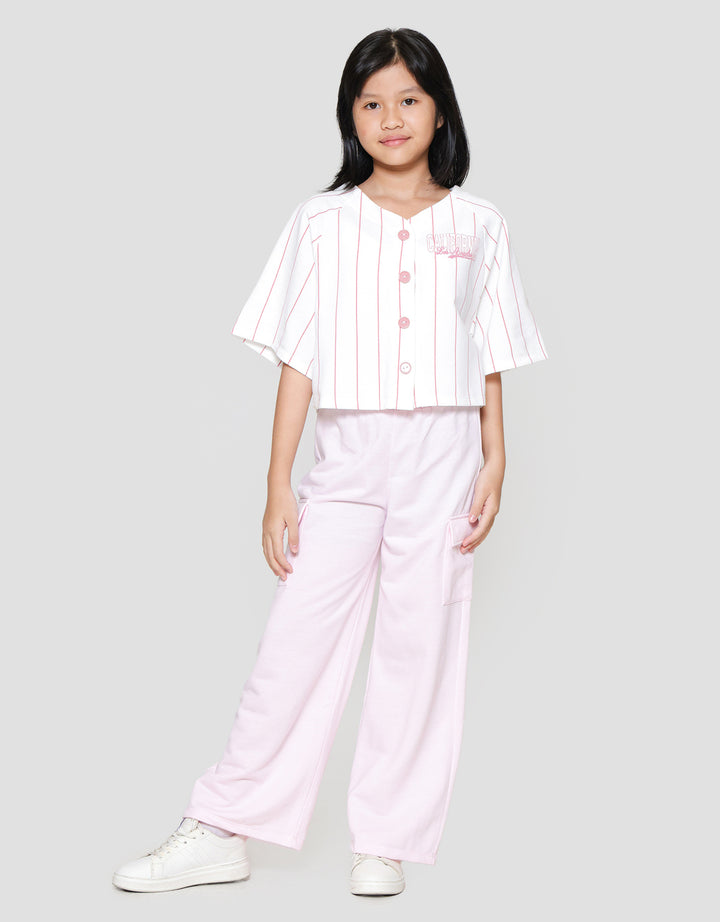 Nevada Knit Baseball Stripe Kaos Anak Perempuan
