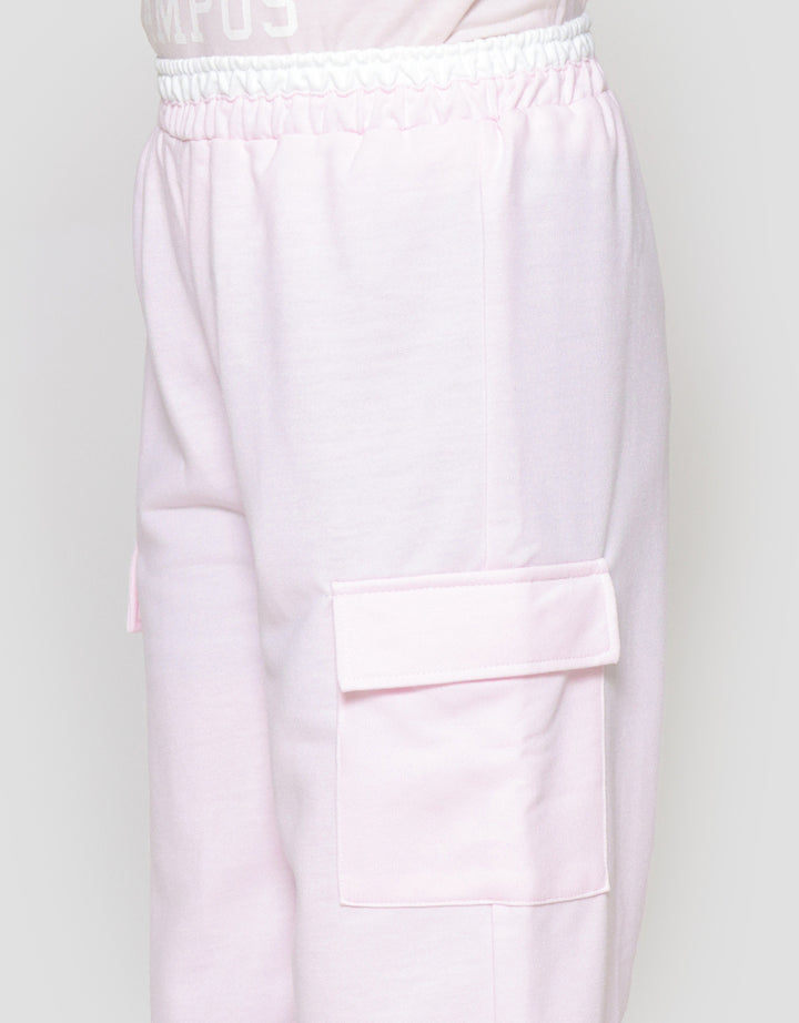 Nevada Knit Wideleg Cargo Celana Panjang Anak Perempuan