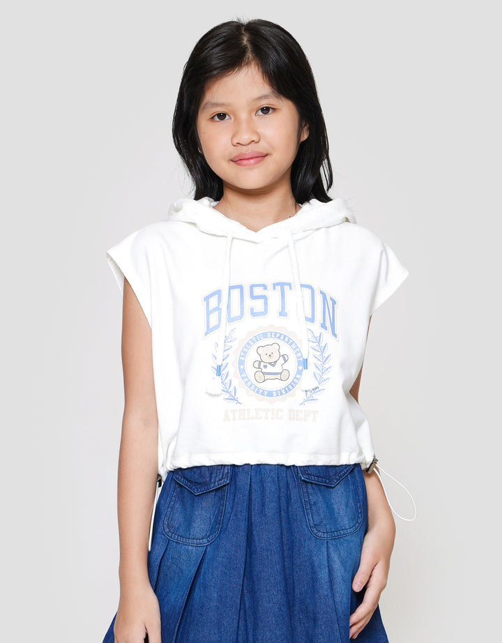 Nevada Boxy With Hoodie & Stropper Kaos Anak Perempuan