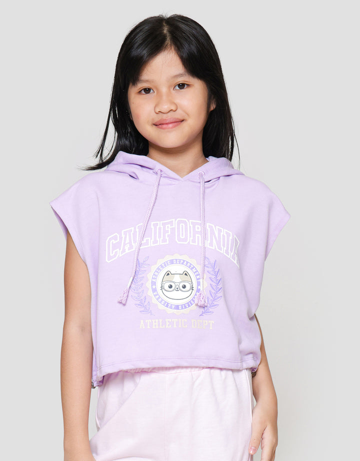 Nevada Boxy With Hoodie & Stropper Kaos Anak Perempuan