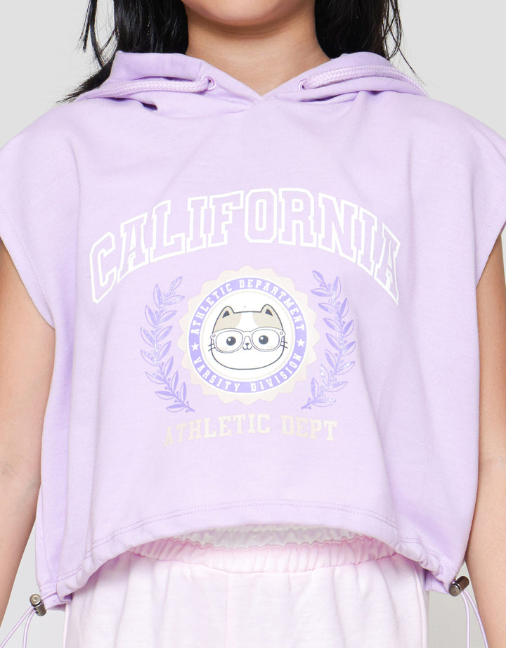 Nevada Boxy With Hoodie & Stropper Kaos Anak Perempuan