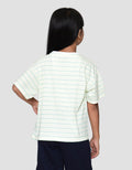 Nevada Boxy Stripe With Embro Kaos Anak Perempuan