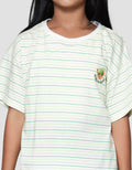 Nevada Boxy Stripe With Embro Kaos Anak Perempuan
