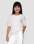 Nevada Boxy Stripe With Embro Kaos Anak Perempuan