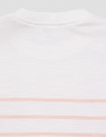 Little M Stripe Patch Bear Kaos Lengan Pendek Anak Perempuan