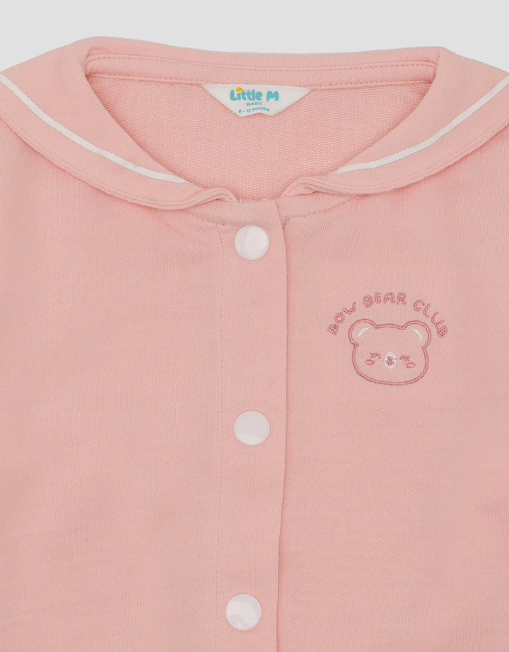 Little M Knit Bomber Logo Bear Sailor Jaket Bayi