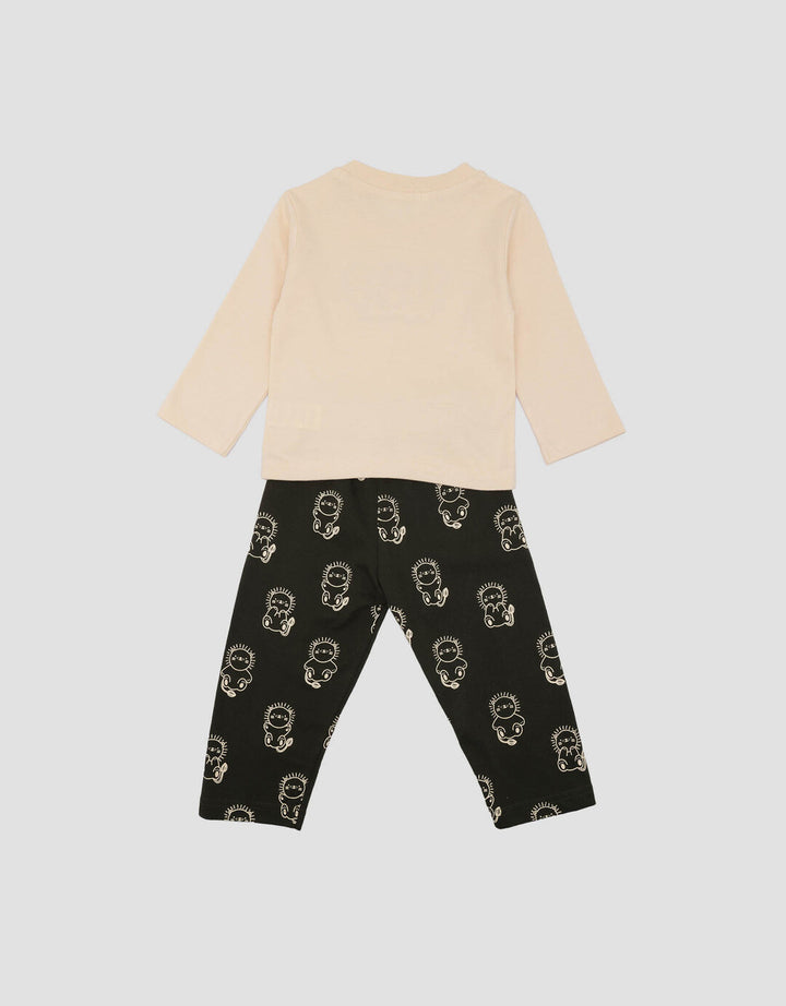 Little M Print Triple Lions Pakaian  Set Anak Laki-laki