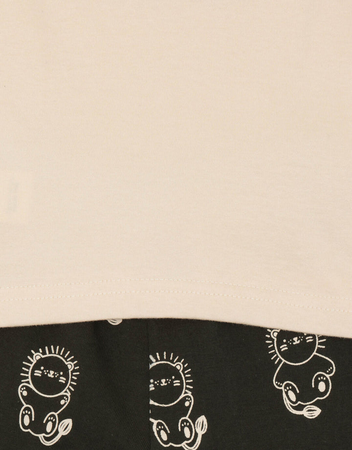 Little M Print Triple Lions Pakaian  Set Anak Laki-laki
