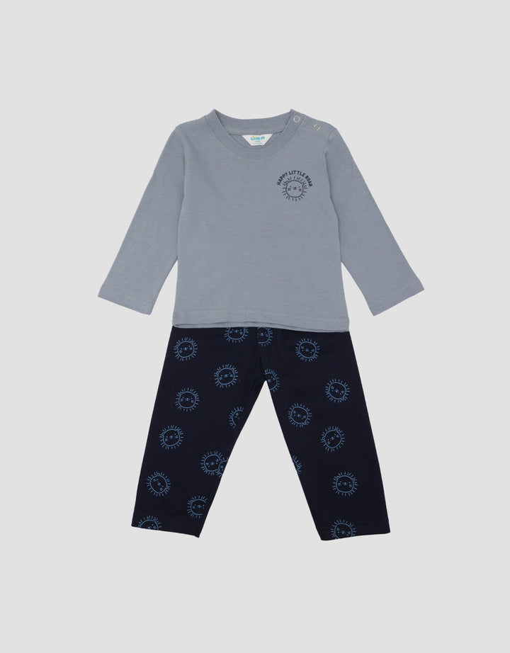 Little M Print Logo Lion Pakaian  Set Anak Laki-laki