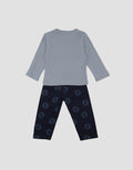 Little M Print Logo Lion Pakaian  Set Anak Laki-laki