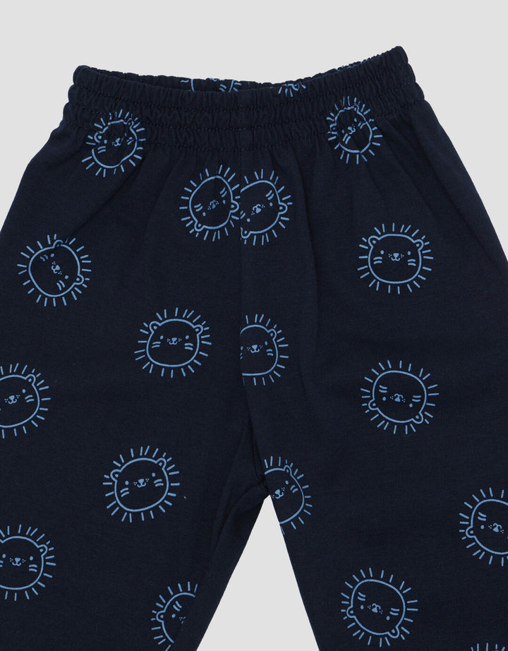 Little M Print Logo Lion Pakaian  Set Anak Laki-laki