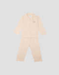 Little M Kerah Polos Logo Bear Piyama Anak Perempuan