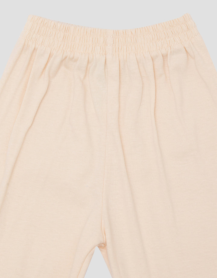 Little M Kerah Polos Logo Bear Piyama Anak Perempuan