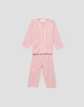 Little M V-Neck Fullprint Bear Setelan Piyama Anak Perempuan