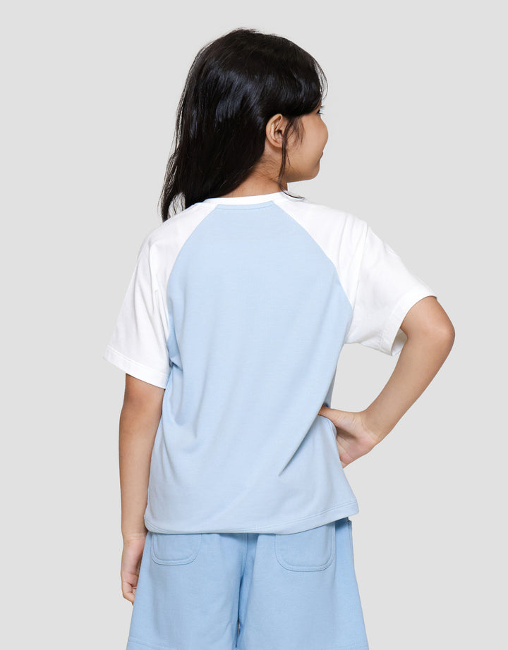 Nevada Raglan Bear Kaos Lengan Pendek Anak Perempuan