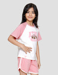 Nevada Baby Tee Raglan Bear Kaos Lengan Pendek Anak Perempuan