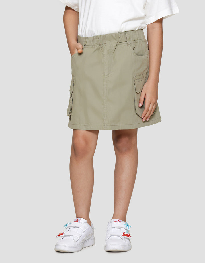 Nevada Kantong Kargo Tali Skort Anak Perempuan