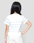Nevada Raglan Slub Salur Kaos Anak Perempuan