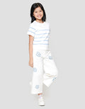 Nevada Raglan Slub Salur Kaos Anak Perempuan