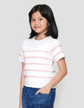 Nevada Raglan Slub Salur Kaos Anak Perempuan