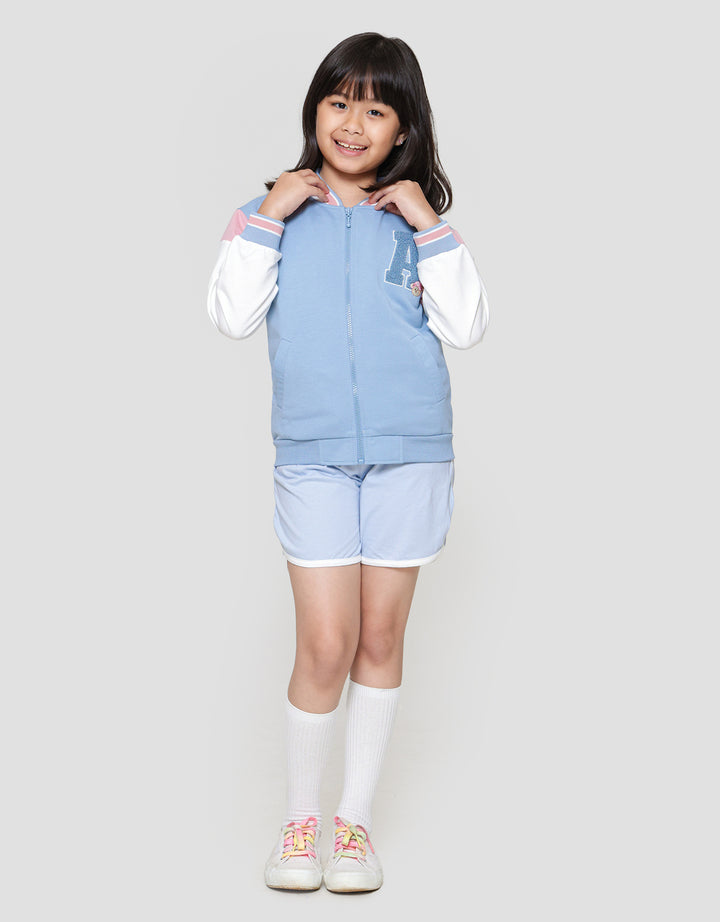 Nevada Varsity Bear Zipper Jaket Anak Perempuan