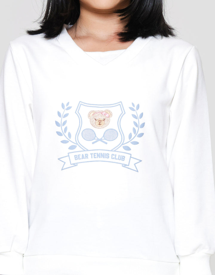 Nevada Varsity Boxy Sweater Anak Perempuan