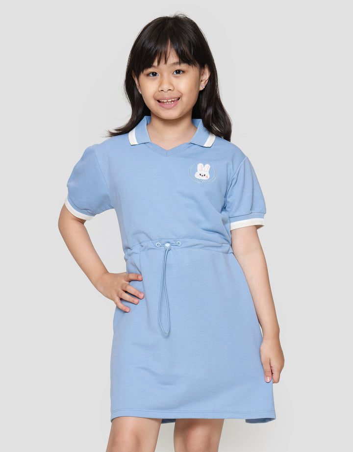 Nevada Varsity Stripe Midi Dress Anak Perempuan