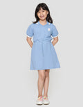 Nevada Varsity Stripe Midi Dress Anak Perempuan