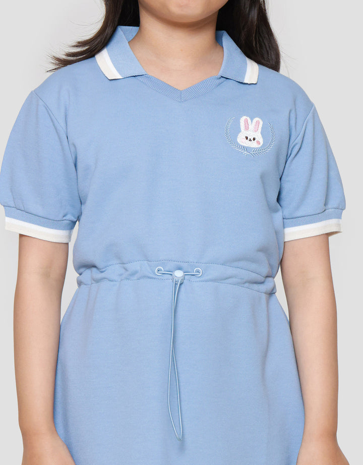 Nevada Varsity Stripe Midi Dress Anak Perempuan