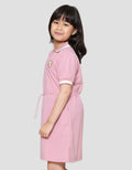 Nevada Varsity Stripe Dada Midi Dress Anak Perempuan