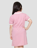 Nevada Varsity Stripe Dada Midi Dress Anak Perempuan