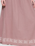 Annisa Maxi Skirt A-Line Skirt With Bottom Embro