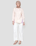 Annisa Stripe Combo Soft Cotton Kemeja Wanita
