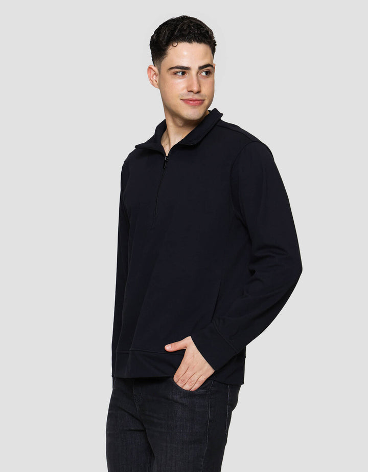Cole Interlock Half Zipper Sweater Pria