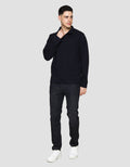 Cole Interlock Half Zipper Sweater Pria