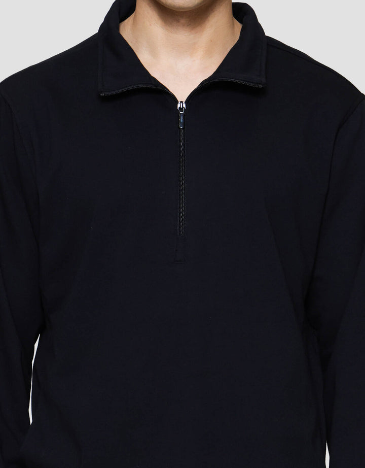 Cole Interlock Half Zipper Sweater Pria