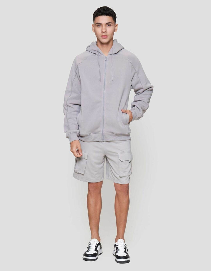 Cole Knit Hoodie Fleace Piping Jaket Pria