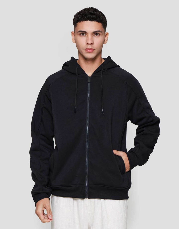 Cole Knit Hoodie Fleace Piping Jaket Pria