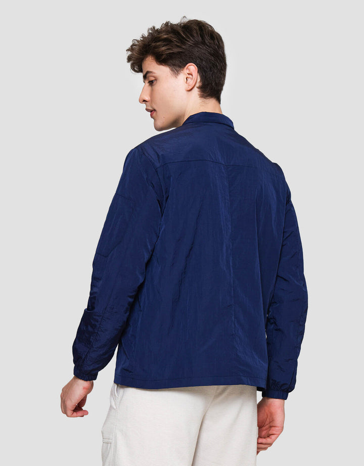 Cole Micro Crinckle Halfzipper Jaket Pria