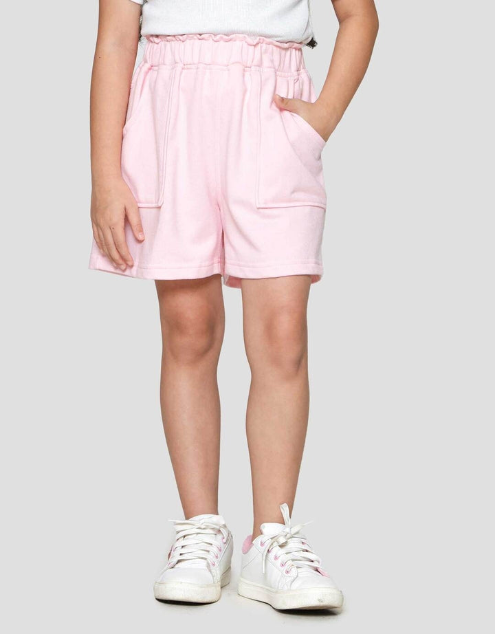 Little M Terry Paperbag Kantong Celana Pendek Anak Perempuan