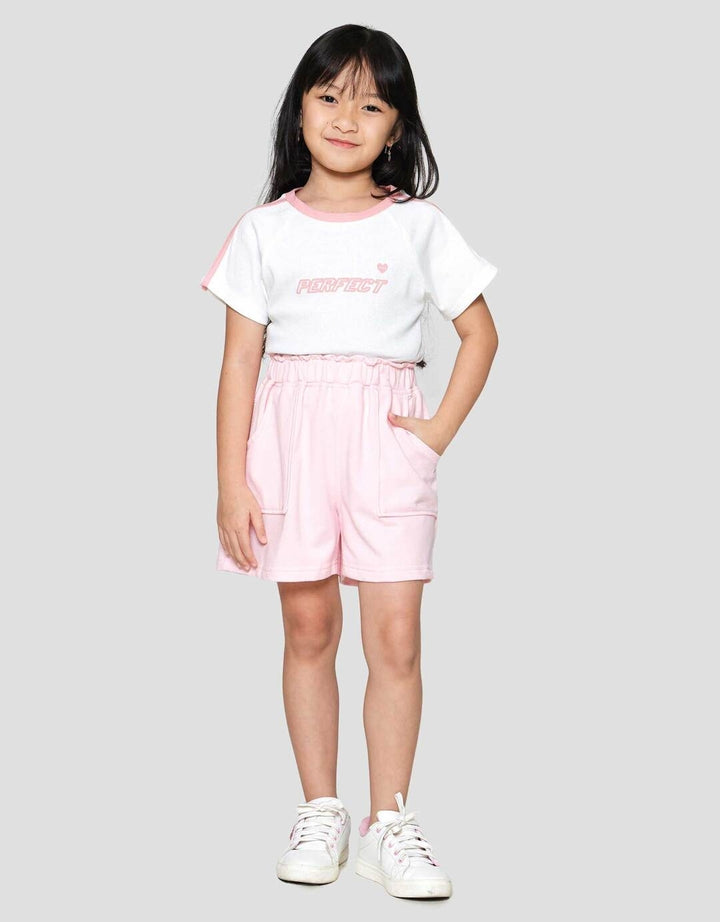 Little M Terry Paperbag Kantong Celana Pendek Anak Perempuan