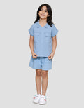Little M Zipper Kantong Kargo Kemeja Anak Perempuan