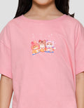 Little M Three Kucing Hoody Kaos Anak Perempuan