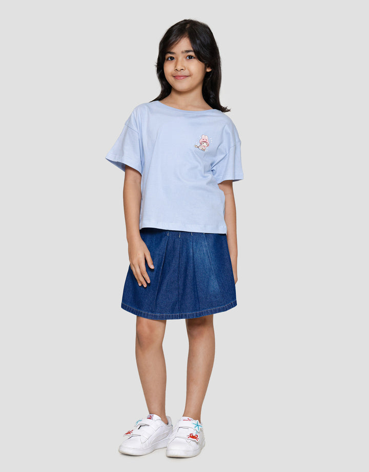 Little M Singel Kucing Hoody Kaos Anak Perempuan