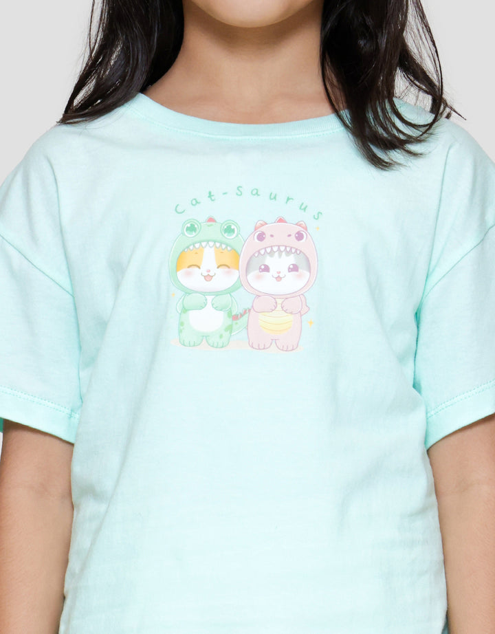 Little M Two Kucing Hoody Kaos Anak Perempuan