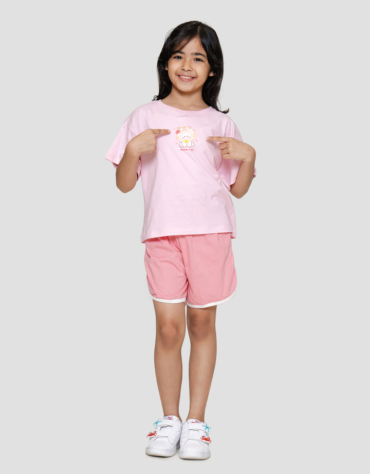 Little M Kucing Hoody Kaos Anak Perempuan