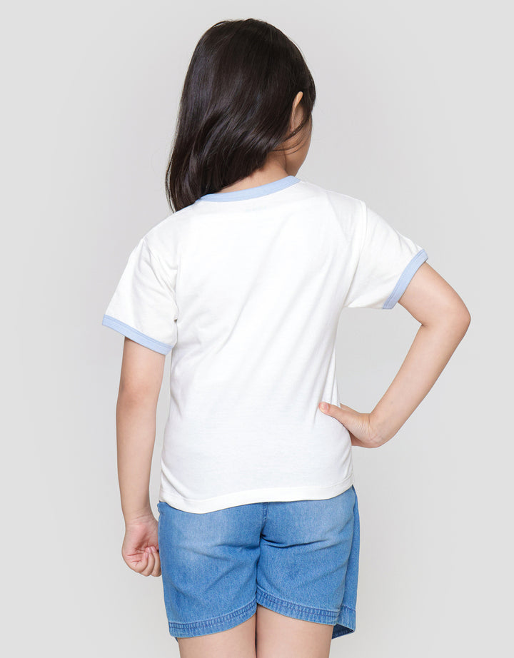 Little M Ringer Print Outline Kaos Anak Perempuan
