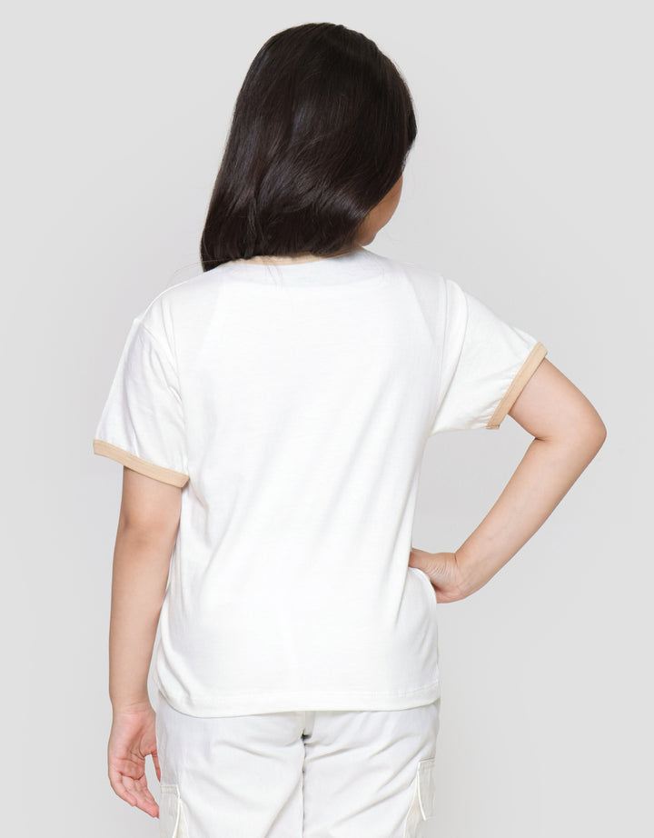 Little M Ringer Print Outline Kaos Anak Perempuan