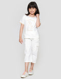 Little M Ringer Print Outline Kaos Anak Perempuan